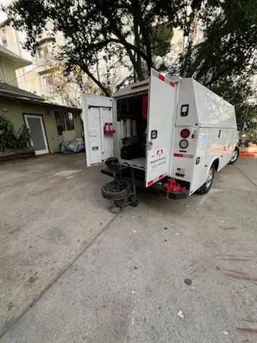 Magnet Plumbing service vehicle on-site for Water Heater Repair in Hollywood Hills East